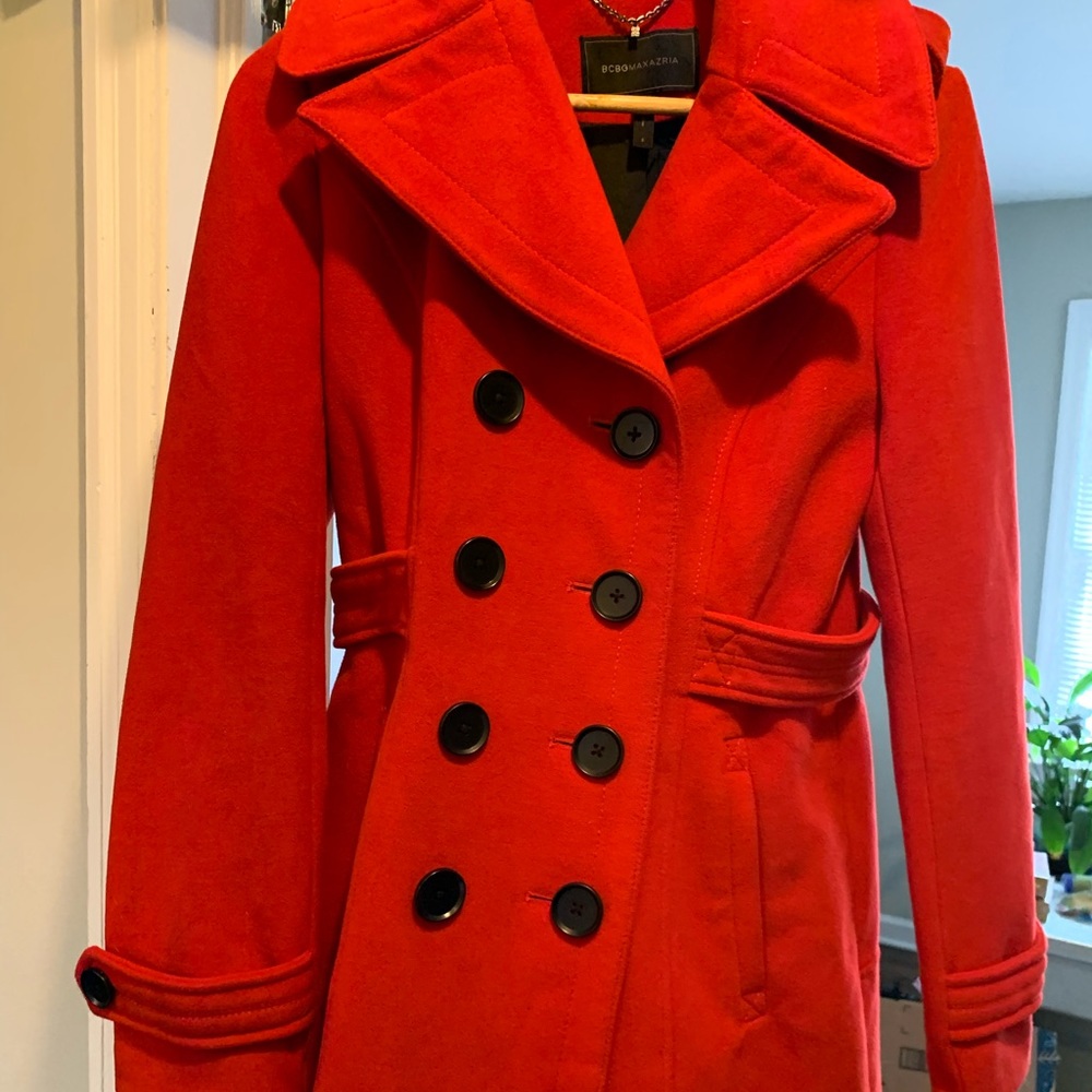 BCBG MAX AZRIA red coat
